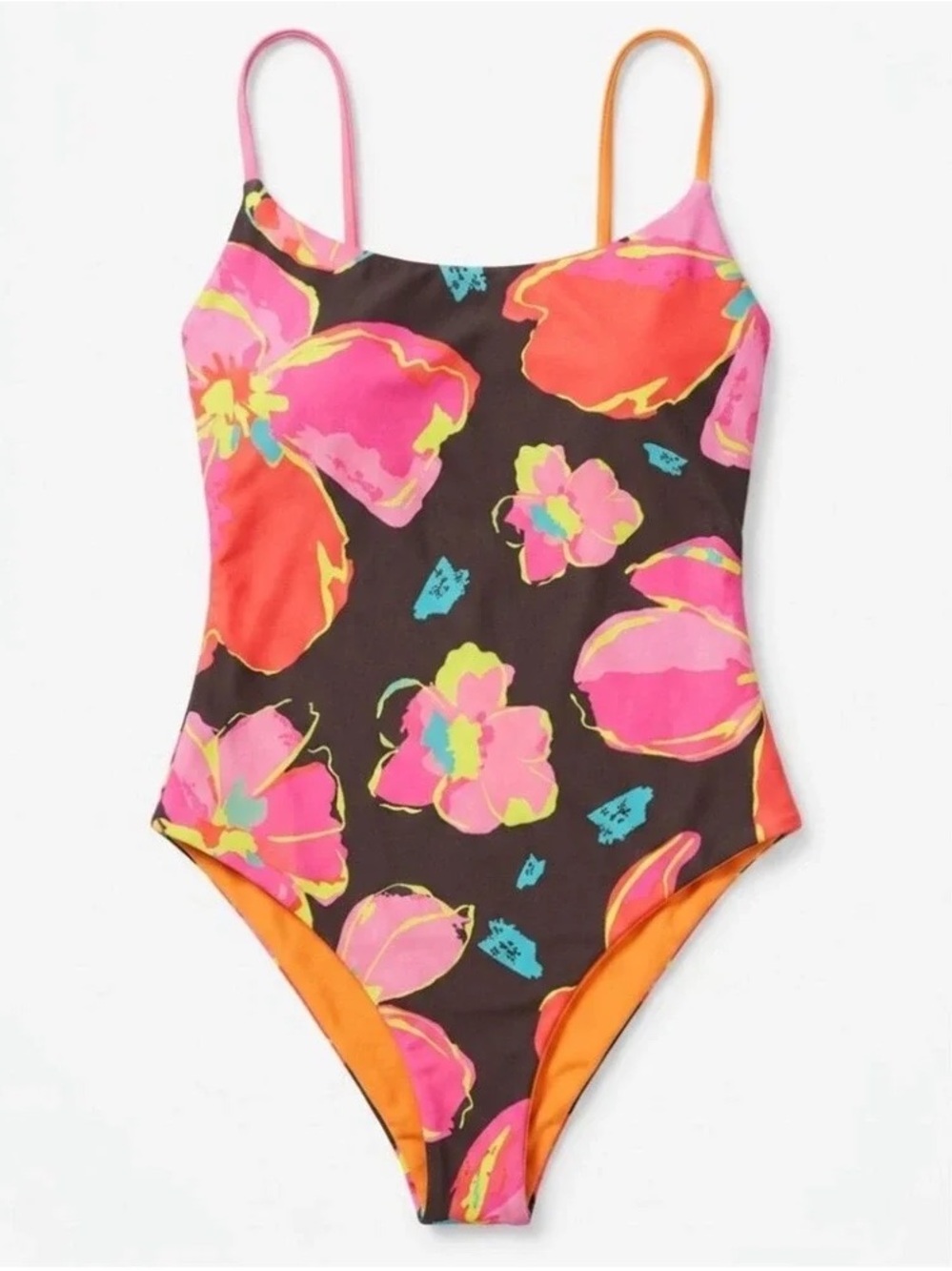 NWT Maaji Reversible Floral & Ombre One Piece Swimsuit Size Small